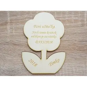 Magnet Blume Dankeschön für die Lehrerin 14cm/Stück 2