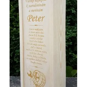 Wooden packaging for 1 bottle 2