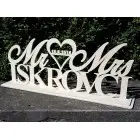 Svadobný stojan Mr a Mrs