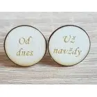 Men's wedding cufflinks round - Forever