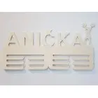 Držiak na medaily s menom mažoretka s pomponmi 45cm