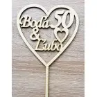 Wooden stake wedding anniversary width 15cm