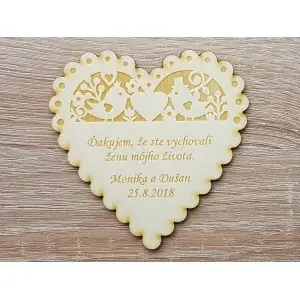 Wedding magnets large 9x9x0.3cm - raised a woman