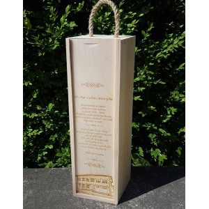 Holz Geschenkbox für Wein mit Gravur aus einem Foto 2