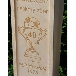 Wooden football display 2