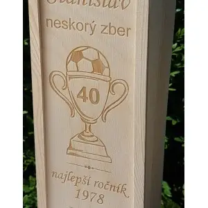 Wooden football display 2