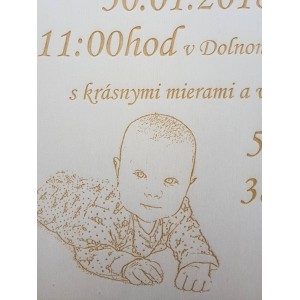 Holz Gedenktafel A4 mit Daten und Foto nach Maß 2