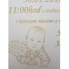 Drevená pamätná tabuľka A4 s údajmi a fotkou na mieru