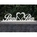 Svadobný stojan Pani a Pán so srdiečkom