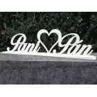 Svadobný stojan Pani a Pán so srdiečkom