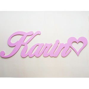 Large wooden name with data 50cm | LYMFY.sk | Names on the wall 30-80cm
