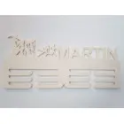 Vešiak na medaile s menom a komplikovaným motívom 45cm