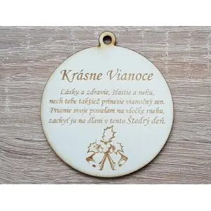 Christmas bauble with custom text 8cm