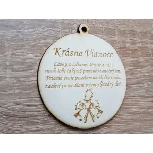 Christmas bauble with custom text 8cm 2