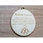 Weihnachtskugel mit maßgeschriebenem Text 8cm