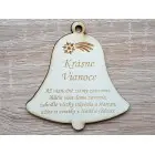 Weihnachtsglocke mit maßgeschriebenem Text 8 cm