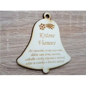 Christmas bell with personalized text 8cm 2