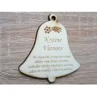 Vianočný zvonček s textom na mieru 8cm