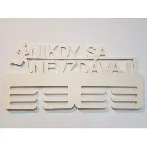 Wooden medal holder never give up! 45cm 2