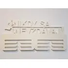 Drevený držiak na medaily nikdy sa nevzdávaj! 45cm