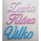 Výrobok-Drevené meno maľované na mieru