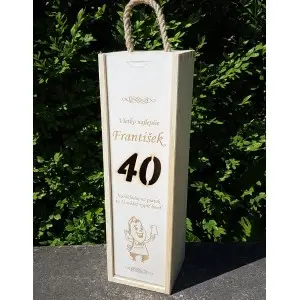 Wooden packaging for 1 bottle