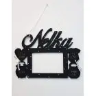 Wooden photo frame with the name color black