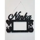 Wooden photo frame with the name color black