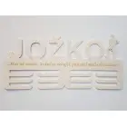 Drevený držiak na medaile s menom a laserovaným textom 45cm