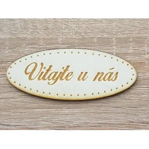 Willkommen bei uns 10x4cm