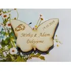 Svadobné magnetky motýľ 68x45x3mm