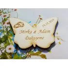 Svadobné magnetky motýľ 68x45x3mm