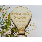 Hochzeitsmagnete fliegender Ballon 50x65x3mm