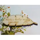 Svadobné magnetky pierko 95x30x3mm