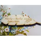 Svadobné magnetky pierko 95x30x3mm