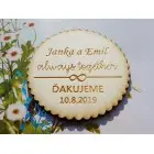 Svadobné magnetky nekonečno 55x55x3mm