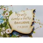 Hochzeitsmagnete Blatt 57x54x3mm