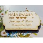 Svadobné magnetky tabuľka 62x37x3mm