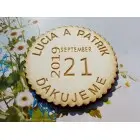 Svadobné magnetky vrúbkovaný kruh 55x55x3mm