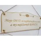Wooden sign 30x11cm my children