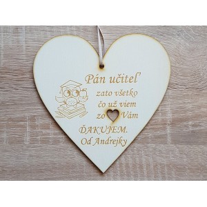 Holztisch Dankeschön Herr Lehrer 17 cm