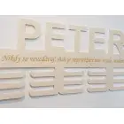 Medaillenhalter mit Namen und gelasertem Text 55cm