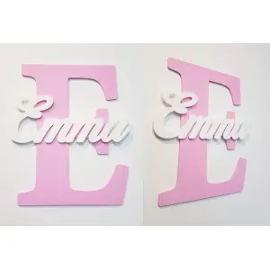 Holzbuchstabe mit dem Namen ca. 30 cm - E - Emma