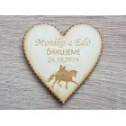 Magnetka svadobná vrúbkovaná manželia na koni 55x3mm