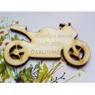 Svadobné magnetky motorka 80x43x3mm