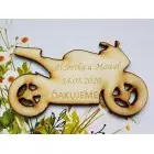 Svadobné magnetky motorka 80x43x3mm