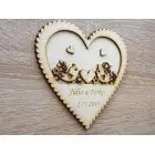 Wedding ring bearer plate heart-shaped 15cm