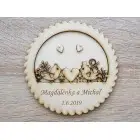 Hochzeitsteller für Eheringe Kreis 15cm