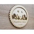 Hochzeitsteller für Eheringe Kreis 15cm