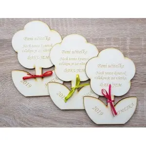 Magnet Blume Dankeschön für die Lehrerin 14cm/Stück